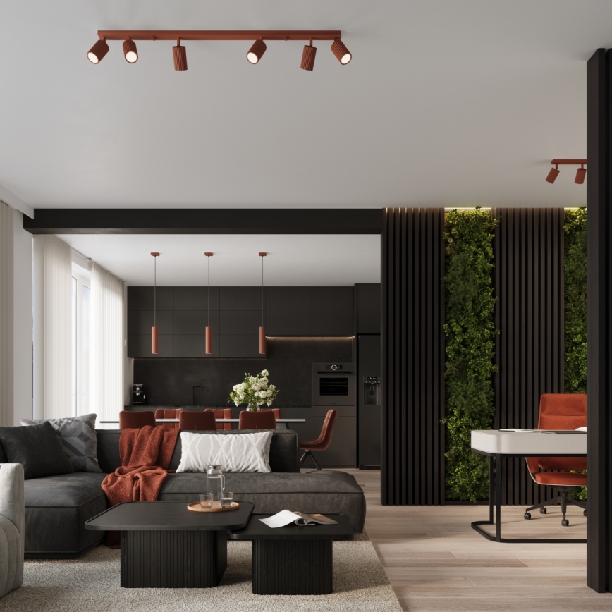 Brilagi - Pakabinamas šviestuvas ant laido CRESTO 1xGU10/10W/230V raudonas