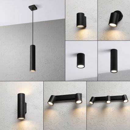 Brilagi - pakabinamas šviestuvas ant laido CRISPINA 1xGU10/10W/230V juodas