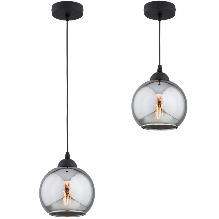 Brilagi - Pakabinamas šviestuvas ant laido DIOR 1xE27/60W/230V juoda/dūminė pilka