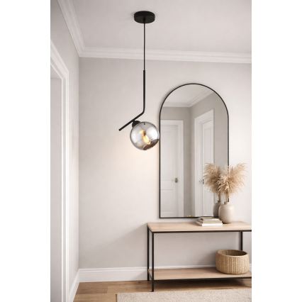 Brilagi - Pakabinamas šviestuvas ant laido DIOR 1xE27/60W/230V juoda/dūminė pilka