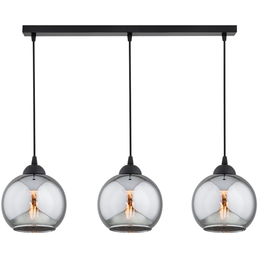 Brilagi - Pakabinamas šviestuvas ant laido DIOR 3xE27/60W/230V juoda/dūminė pilka