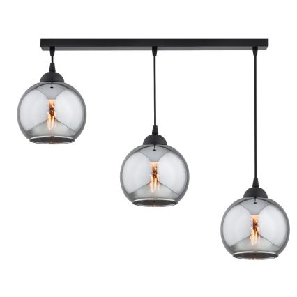 Brilagi - Pakabinamas šviestuvas ant laido DIOR 3xE27/60W/230V juoda/dūminė pilka