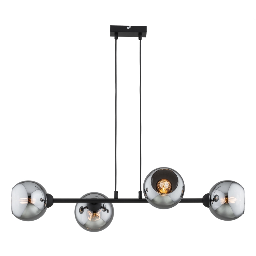 Brilagi - pakabinamas šviestuvas ant laido DIOR 4xE27/60W/230V juoda/dūminė pilka