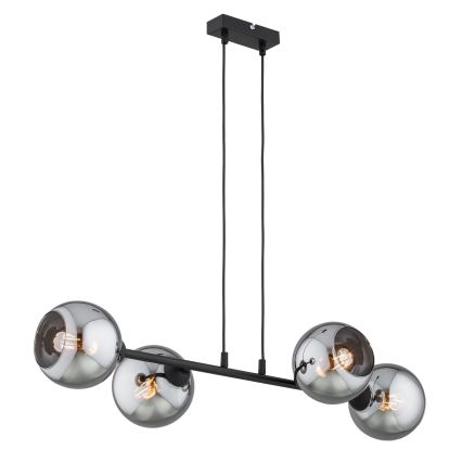 Brilagi - pakabinamas šviestuvas ant laido DIOR 4xE27/60W/230V juoda/dūminė pilka
