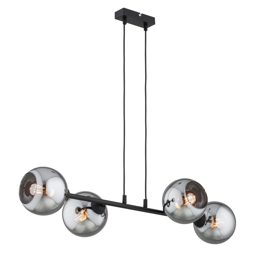 Brilagi - pakabinamas šviestuvas ant laido DIOR 4xE27/60W/230V juoda/dūminė pilka