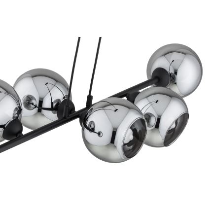 Brilagi - Pakabinamas šviestuvas ant laido DIOR 6xE27/60W/230V juoda/dūminė pilka
