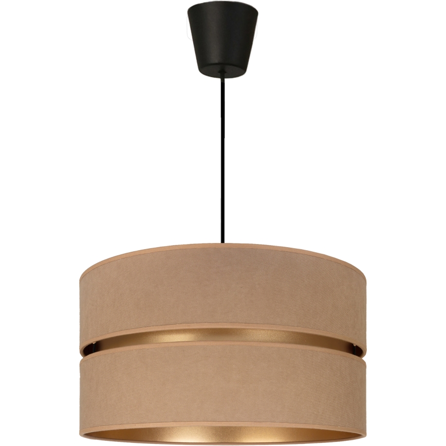 Brilagi - Pakabinamas šviestuvas ant laido DUO-DUO 1xE27/60W/230V skersmuo 40 cm smėlinė/auksinė