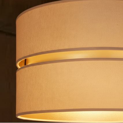 Brilagi - Pakabinamas šviestuvas ant laido DUO-DUO 1xE27/60W/230V skersmuo 40 cm smėlinė/auksinė