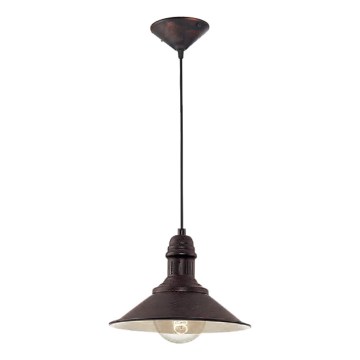 Brilagi - Pakabinamas šviestuvas ant laido FORGE 1xE27/60W/230V Ø 22 cm juodas