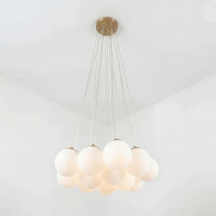 Brilagi - Pakabinamas šviestuvas ant laido GLOBE 15xE14/15W/230V baltas
