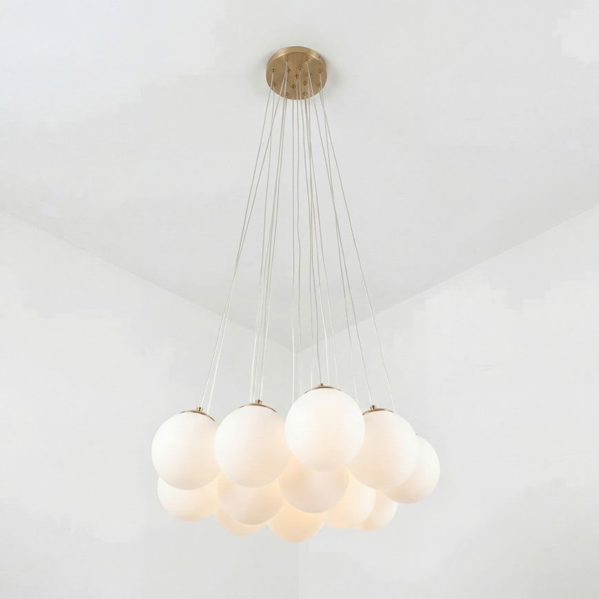 Brilagi - Pakabinamas šviestuvas ant laido GLOBE 15xE14/15W/230V baltas