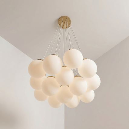 Brilagi - Pakabinamas šviestuvas ant laido GLOBE 15xE14/15W/230V baltas