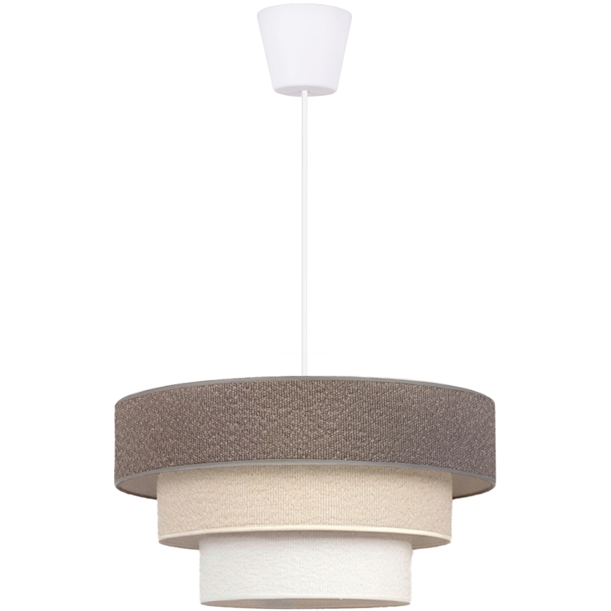 Brilagi - Pakabinamas šviestuvas ant laido LUNETA 1xE27/60W/230V Ø 40 cm pilka/kreminė/balta