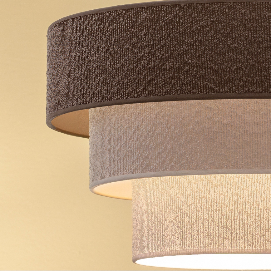 Brilagi - Pakabinamas šviestuvas ant laido LUNETA 1xE27/60W/230V Ø 40 cm pilka/kreminė/balta