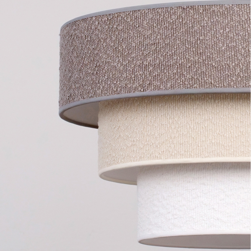 Brilagi - Pakabinamas šviestuvas ant laido LUNETA 1xE27/60W/230V Ø 40 cm pilka/kreminė/balta