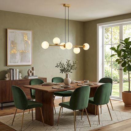 Brilagi - Pakabinamas šviestuvas ant laido MALONY 6xE14/20W/230V auksinis