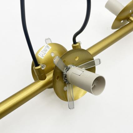 Brilagi - Pakabinamas šviestuvas ant laido MALONY 6xE14/20W/230V auksinis