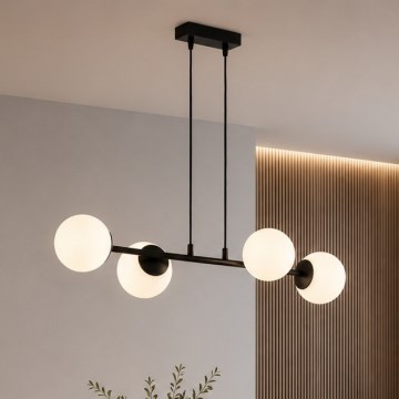 Brilagi - Pakabinamas šviestuvas ant laido MILO 4xE27/60W/230V juodas