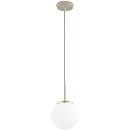 Brilagi - pakabinamas šviestuvas ant laido MILO ECRU 1xE27/60W/230V, smėlio/aukso spalvos