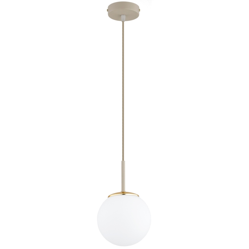 Brilagi - pakabinamas šviestuvas ant laido MILO ECRU 1xE27/60W/230V, smėlio/aukso spalvos