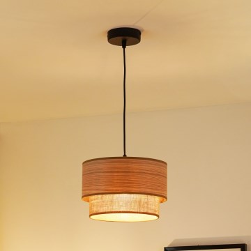 Brilagi - Pakabinamas šviestuvas ant laido MONTANA BOHO 1xE27/15W/230V skersmuo 25 cm ruda/juoda