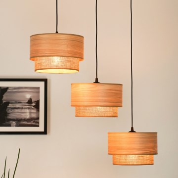 Brilagi - Pakabinamas šviestuvas ant laido MONTANA BOHO 3xE27/15W/230V ruda/juoda