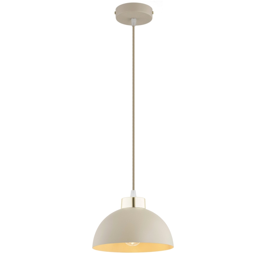 Brilagi - pakabinamas šviestuvas ant laido MOON 1xE27/60W/230V Ø 18 cm smėlinė/auksinė