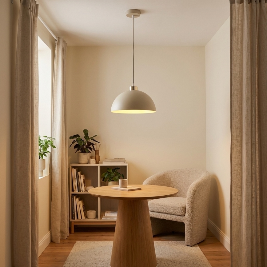 Brilagi - Pakabinamas šviestuvas ant laido MOON 1xE27/60W/230V Ø 30 cm smėlio/auksinė