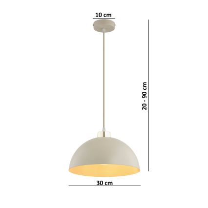 Brilagi - Pakabinamas šviestuvas ant laido MOON 1xE27/60W/230V Ø 30 cm smėlio/auksinė