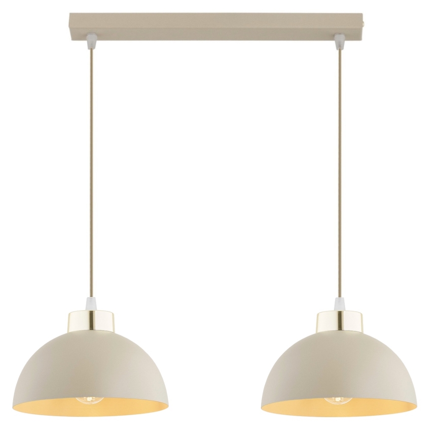 Brilagi - Pakabinamas šviestuvas ant laido MOON 2xE27/60W/230V smėlinė/auksinė