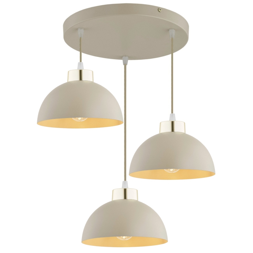 Brilagi - Pakabinamas šviestuvas ant laido MOON 3xE27/60W/230V smėlinis/auksinis