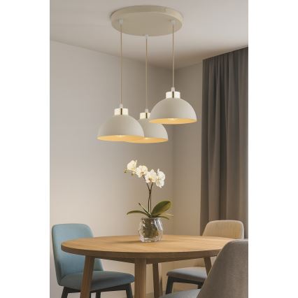 Brilagi - Pakabinamas šviestuvas ant laido MOON 3xE27/60W/230V smėlinis/auksinis