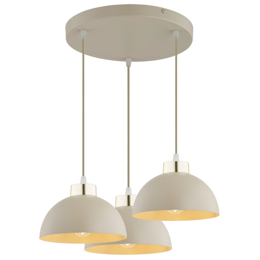 Brilagi - Pakabinamas šviestuvas ant laido MOON 3xE27/60W/230V smėlinis/auksinis