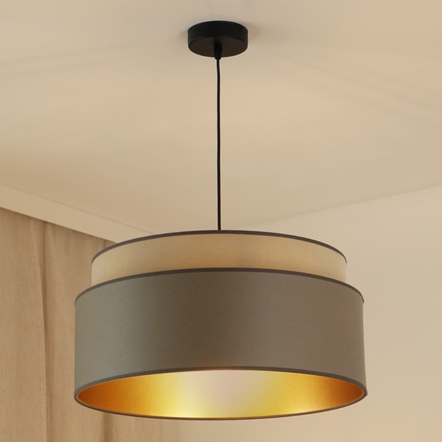 Brilagi - Pakabinamas šviestuvas ant laido OREGON VEGE 1xE27/15W/230V skersmuo 45 cm pilkas