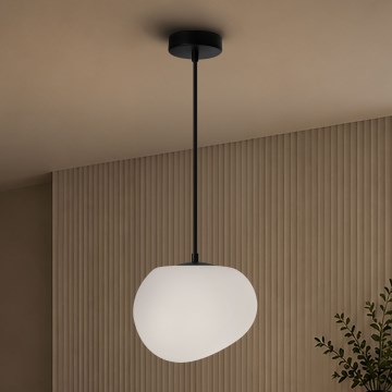 BRILAGI - Pakabinamas šviestuvas ant laido PEBBLES 1xE27/40W/230V Ø 20 cm juodas