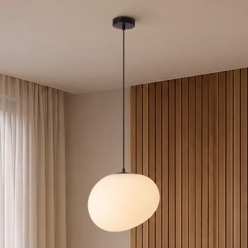 BRILAGI - Pakabinamas šviestuvas ant laido PEBBLES 1xE27/40W/230V Ø 30 cm juodas