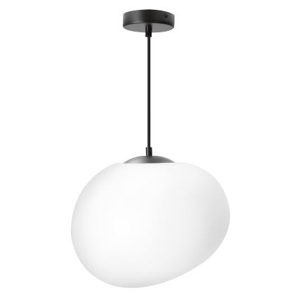 BRILAGI - Pakabinamas šviestuvas ant laido PEBBLES 1xE27/40W/230V Ø 30 cm juodas