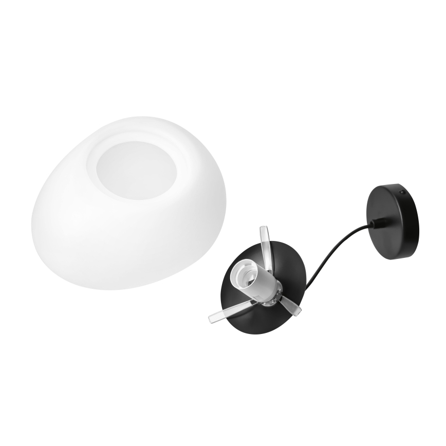 BRILAGI - Pakabinamas šviestuvas ant laido PEBBLES 1xE27/40W/230V Ø 30 cm juodas