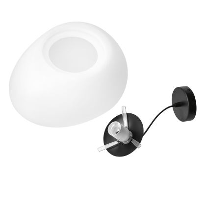 BRILAGI - Pakabinamas šviestuvas ant laido PEBBLES 1xE27/40W/230V Ø 40 cm juoda