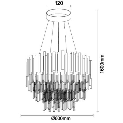 Brilagi - Pakabinamas šviestuvas ant laido PLAZA 9xE14/40W/230V