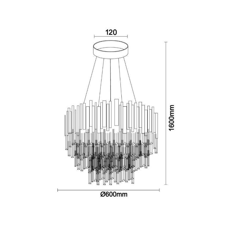 Brilagi - Pakabinamas šviestuvas ant laido PLAZA 9xE14/40W/230V