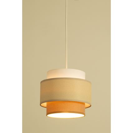 Brilagi - Pakabinamas šviestuvas ant laido RESNA 2xE27/60W/230V skersm. 30 cm kreminė/smėlinė
