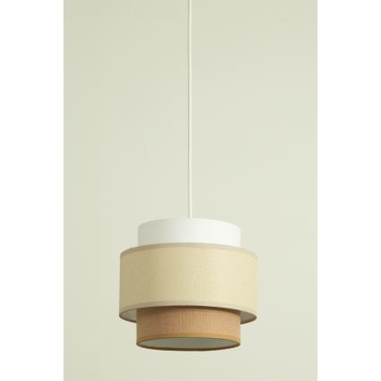Brilagi - Pakabinamas šviestuvas ant laido RESNA 2xE27/60W/230V skersm. 30 cm kreminė/smėlinė