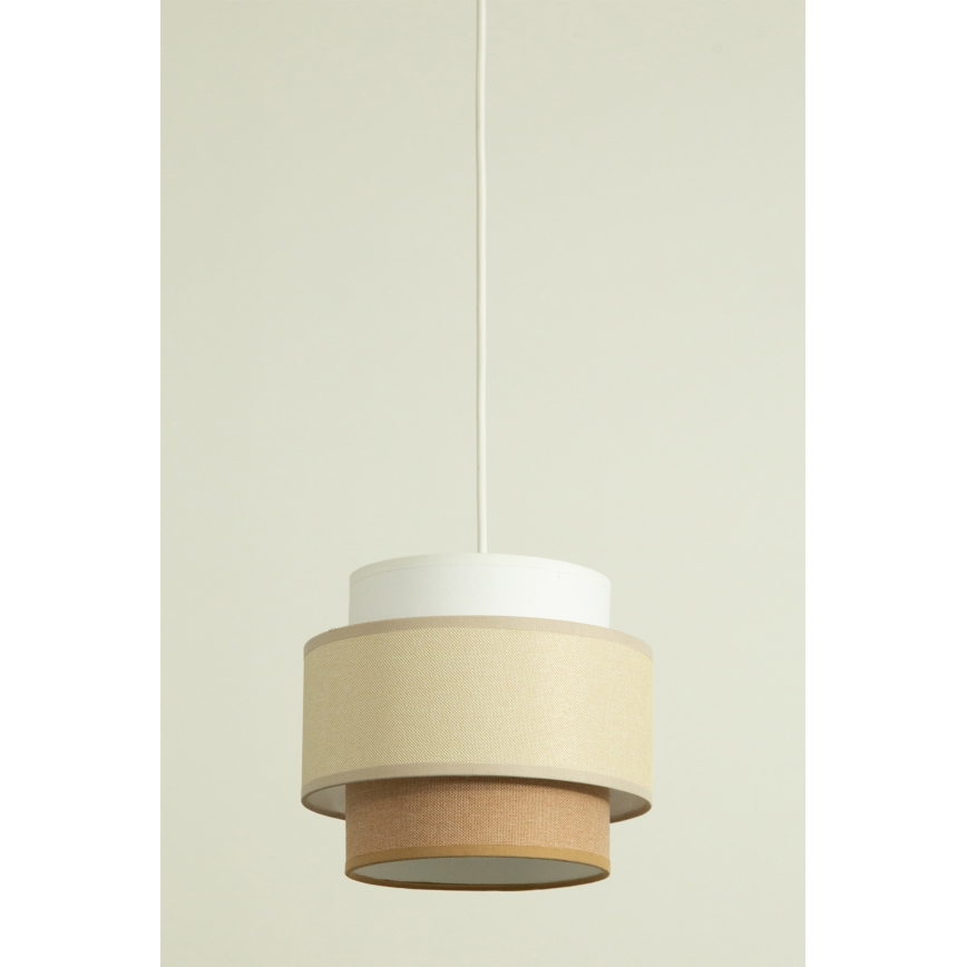 Brilagi - Pakabinamas šviestuvas ant laido RESNA 2xE27/60W/230V skersm. 30 cm kreminė/smėlinė