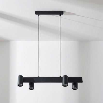 BRILAGI - Pakabinamas šviestuvas ant laido SELE 4xGU10/30W/230V juodas