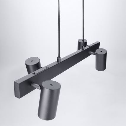 BRILAGI - Pakabinamas šviestuvas ant laido SELE 4xGU10/30W/230V juodas