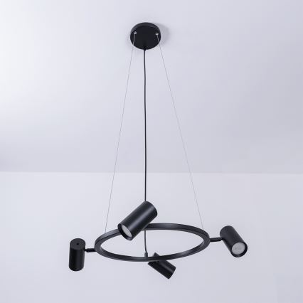 BRILAGI - Pakabinamas šviestuvas ant laido SELE 4xGU10/30W/230V juodas