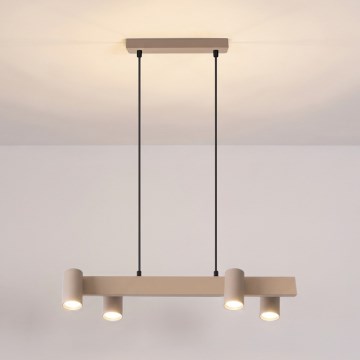 Brilagi - Pakabinamas šviestuvas ant laido SELE 4xGU10/30W/230V, smėlinės spalvos
