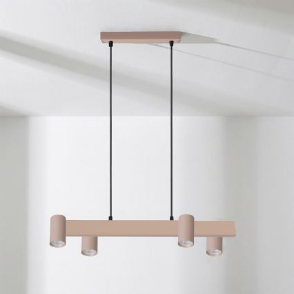 Brilagi - Pakabinamas šviestuvas ant laido SELE 4xGU10/30W/230V, smėlinės spalvos