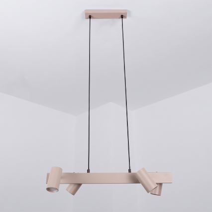Brilagi - Pakabinamas šviestuvas ant laido SELE 4xGU10/30W/230V, smėlinės spalvos